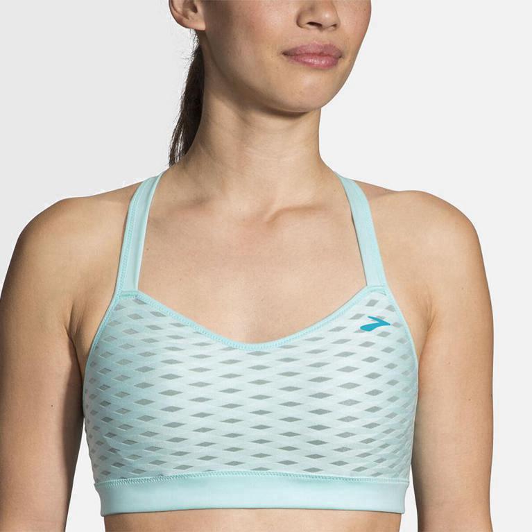 Brooks Uprise Crossback Israel - Women's Running Bra - Blue (18734-SMZU)